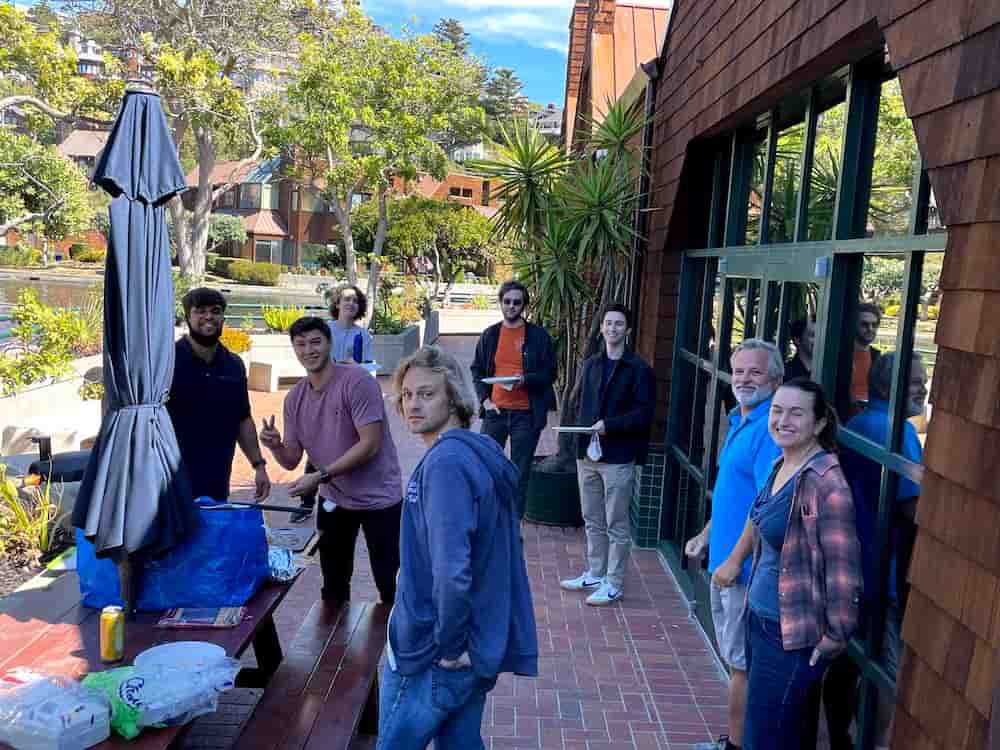 team-lunch-on-office-patio